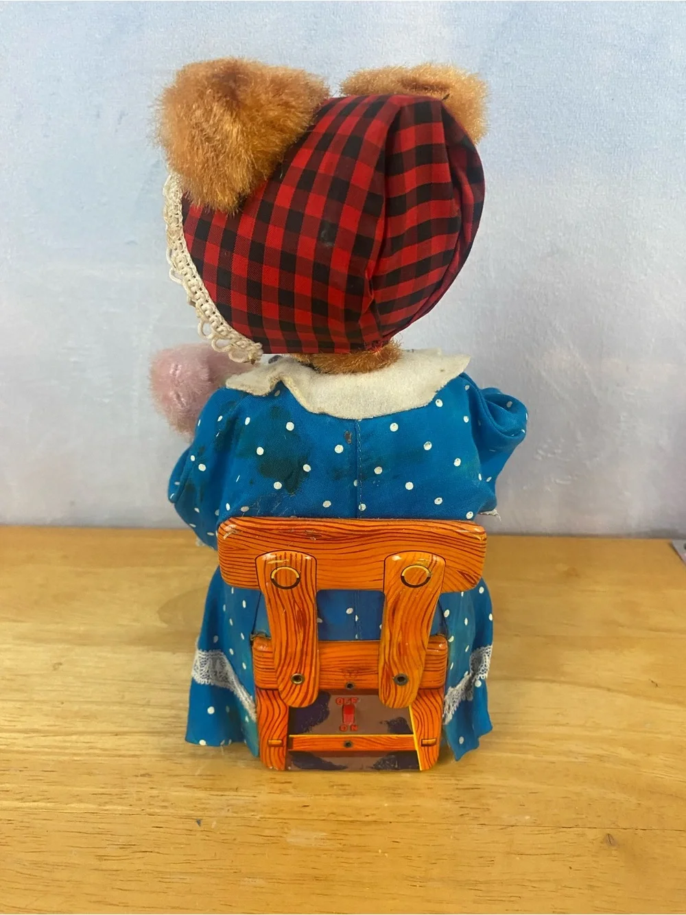 Vintage 1950s/60s Yonezawa Hungry Baby Bear Toy with Box